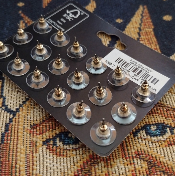 NWTs Torrid 9 Pairs! Geometric Stud Set Earrings Post Back Mix & Match Gold Tone - Picture 2 of 5